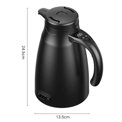 LY1200 12V/24V Universal Digital Display Car Kettle 1.2L Stainless Steel Electric Water Kettle, Kettle + Base, Kettle + 4m Cable, Kettle + Base + 4m Cable, Kettle