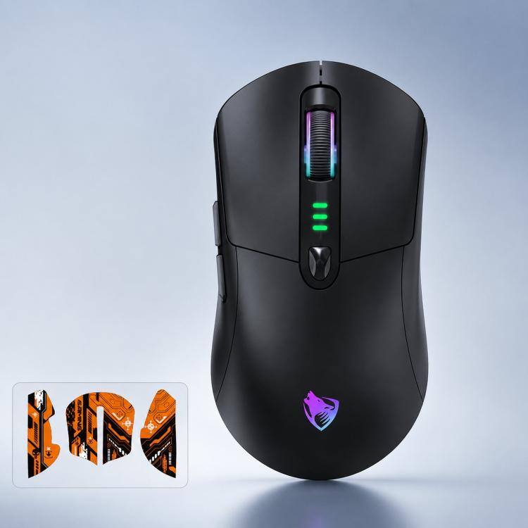 T-WOLF X5 Tri-Mode Wireless Gaming Mouse 12800 DPI Adjustable Rechargeable Gamer Mouse With RGB Backlit