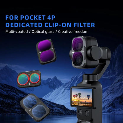 For DJI Osmo Pocket 4P BRDRC Filter Lens Protection Accessory, UV, CPL, ND16, Soft Black, Anti-Light Pollution, CPL + ND16 + Soft Black, CPL + Soft Black + Adjustable VND, CPL + Soft Black + Anti-Light Pollution + Adjustable VND