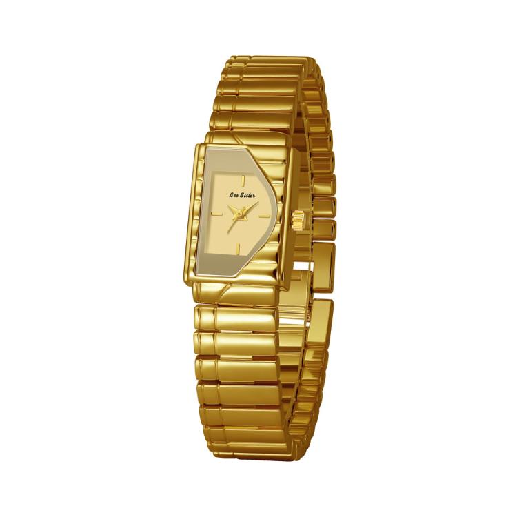 BS Bee Sister FA1927 Womens Vintage Watch Elegant Asymmetrical Geometric Quartz Watch With Metal Strap