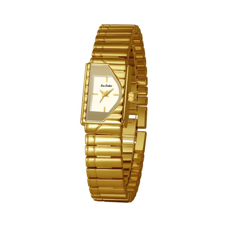BS Bee Sister FA1927 Womens Vintage Watch Elegant Asymmetrical Geometric Quartz Watch With Metal Strap
