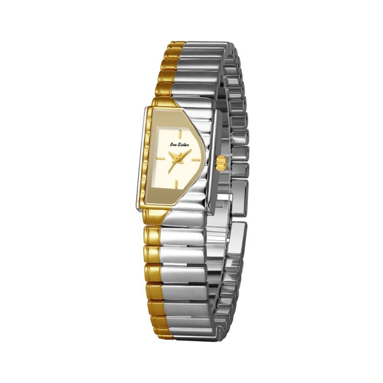 BS Bee Sister FA1927 Womens Vintage Watch Elegant Asymmetrical Geometric Quartz Watch With Metal Strap