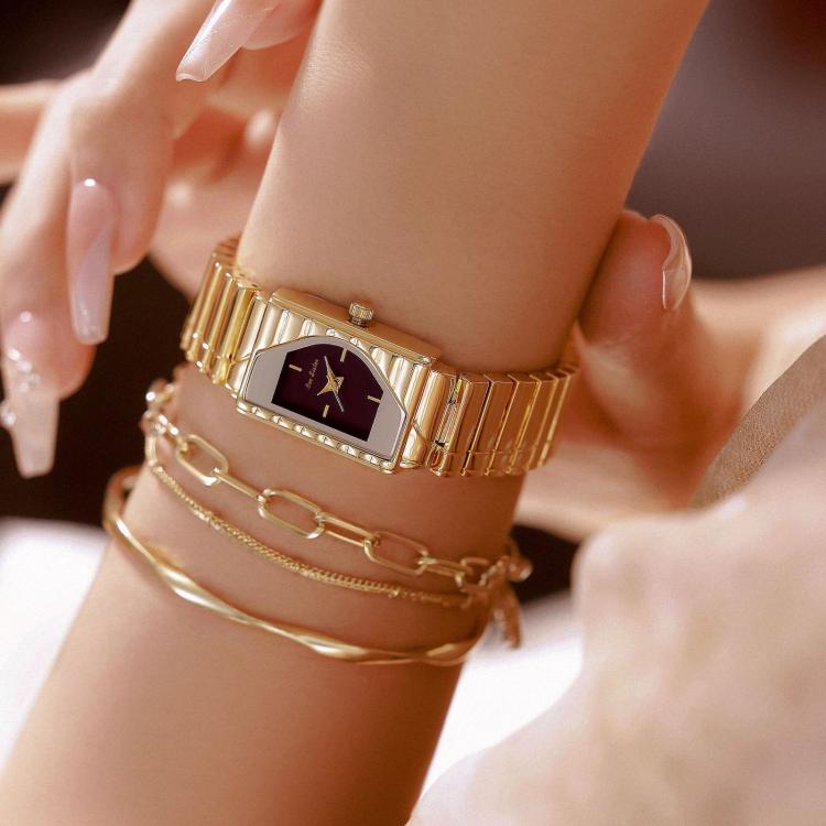 BS Bee Sister FA1927 Womens Vintage Watch Elegant Asymmetrical Geometric Quartz Watch With Metal Strap