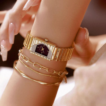 BS Bee Sister FA1927 Womens Vintage Watch Elegant Asymmetrical Geometric Quartz Watch With Metal Strap