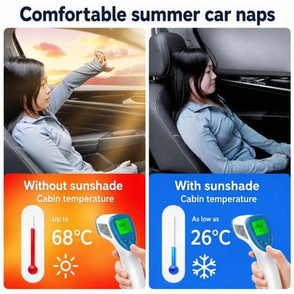 Silver Coated Car Front Windshield Sunshade Vehicle Heat Insulation Sun Shield, 140 x 80cm