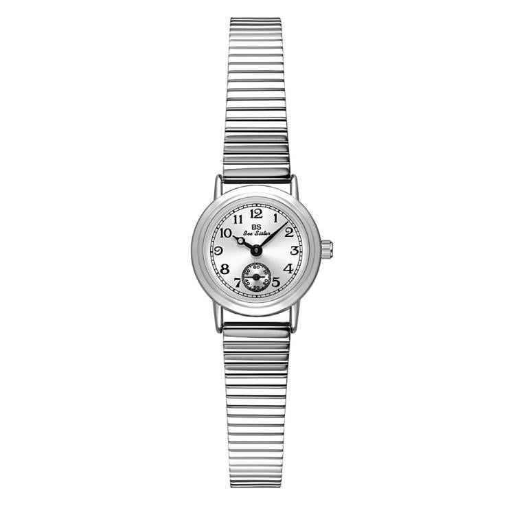 BS Bee Sister FA1870 Womens Vintage Small Round Watch With Bamboo Style Expansion Band & Small Seconds Dial