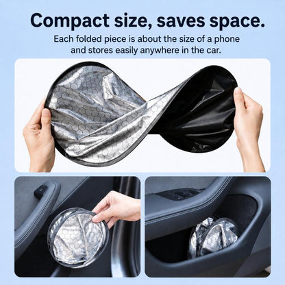 Graphene Car Window Sunshades Electrostatic Adsorption Heat Insulation Car Curtains For UV Protection, Driver, Passenger Seat, 1 Pair Front Window, 1 Pair Rear Window, 4pcs / set, 5pcs / set
