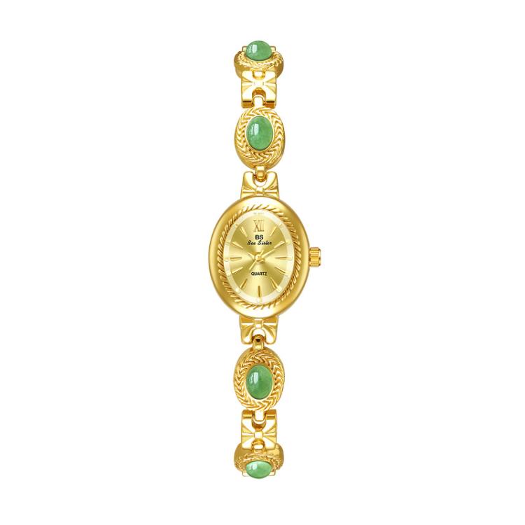 BS Bee Sister FA1859 Women Oval Bracelet Watch Vintage Analog Quartz Jewelry Dress Wristwatch