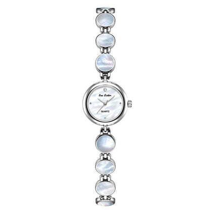 BS Bee Sister FA1873 Women Round Bracelet Watch Vintage Mother of Pearl Style Analog Quartz Dress Wristwatch