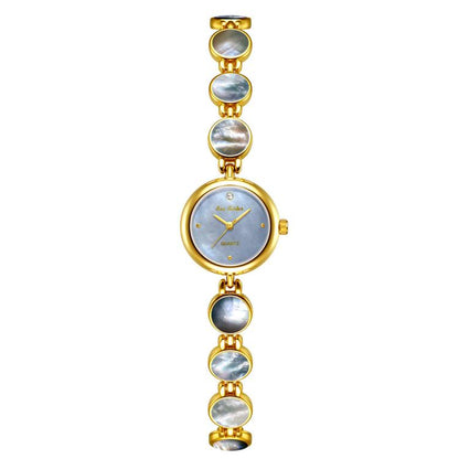 BS Bee Sister FA1873 Women Round Bracelet Watch Vintage Mother of Pearl Style Analog Quartz Dress Wristwatch