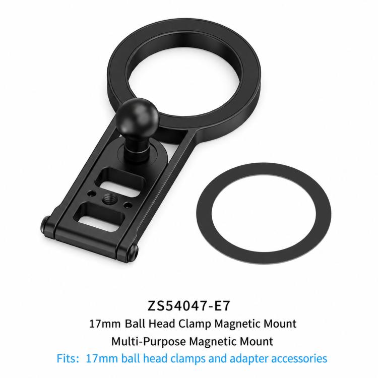Magnetic Action Camera Mount Base, Universal 2-Prong Ball Joint, For Insta360 GO 3/3S Quick Release, For GoPro 13 Quick Release, For DJI Action 5 Pro/4/3/2 Quick Release, For 1/4inch Screw Hole Camera, Universal 17mm Ball Joint