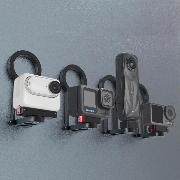Magnetic Action Camera Mount Base, Universal 2-Prong Ball Joint, For Insta360 GO 3/3S Quick Release, For GoPro 13 Quick Release, For DJI Action 5 Pro/4/3/2 Quick Release, For 1/4inch Screw Hole Camera, Universal 17mm Ball Joint