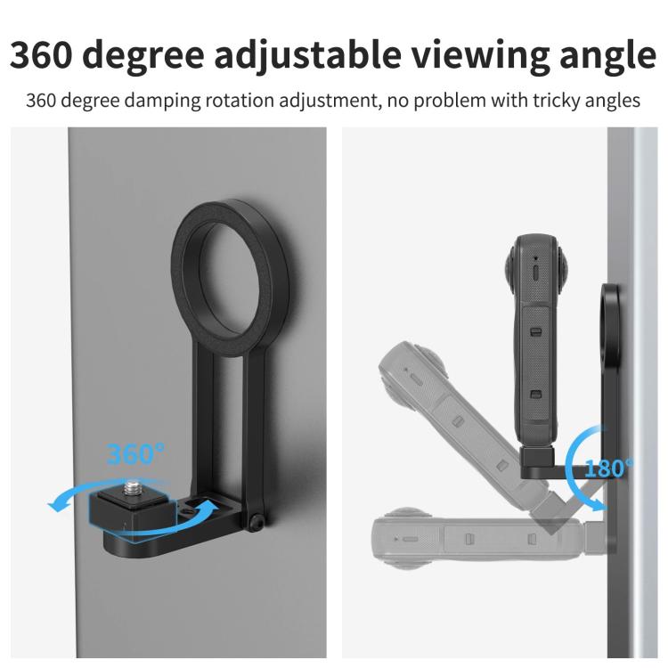 Magnetic Action Camera Mount Base, Universal 2-Prong Ball Joint, For Insta360 GO 3/3S Quick Release, For GoPro 13 Quick Release, For DJI Action 5 Pro/4/3/2 Quick Release, For 1/4inch Screw Hole Camera, Universal 17mm Ball Joint