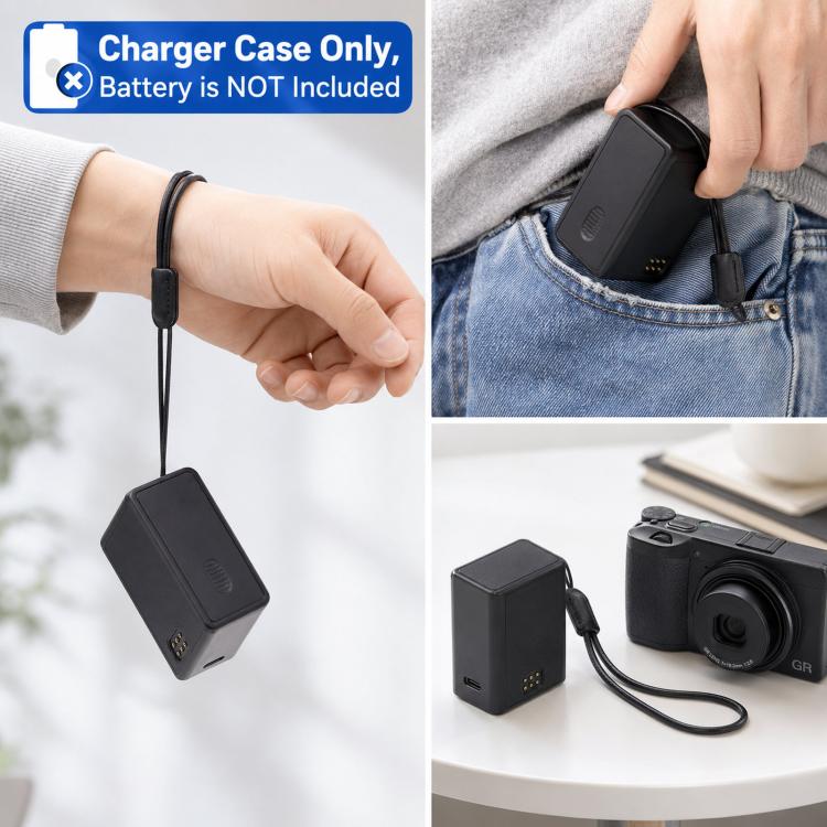 3-in-1 Battery Charger Case For Ricoh GR3 GR3X DB-110 & Olympus LI-92B
