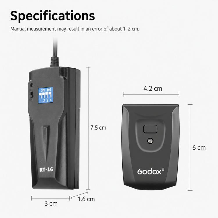 Godox RT16 Flash Trigger Studio Light Photography Light DSLR Camera Remote Control Wireless Sync Trigger, Transmitter, Receiver, Transmitter+Receiver, Transmitter+2 Receiver, Transmitter+3 Receiver