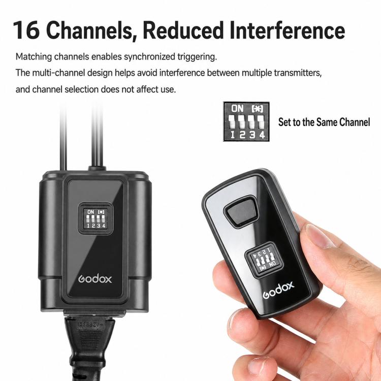 Godox DM16 Camera Flash Sync Universal Wireless Trigger For DSLR Cameras, Transmitter, Receiver, Transmitter+Receiver, Transmitter+2 Receiver, Transmitter+3 Receiver