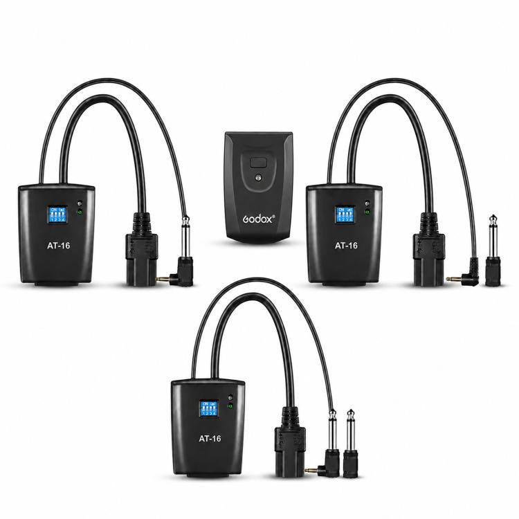 Godox AT-16 Wireless Trigger 16-Channel Flash Receiver Universal Camera Trigger, Transmitter, Receiver, Transmitter+Receiver, Transmitter+2 Receiver, Transmitter+3 Receiver
