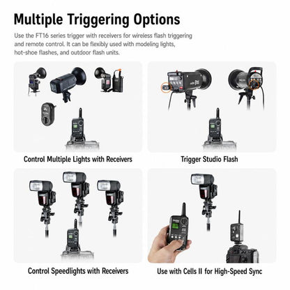 Studio Light Camera Flash Trigger, Godox Transmitter, Godox FT16 Receiver, Godox FT16 Transmitter+Receiver, Godox FT16 Transmitter+2 Receiver, Godox FT16 Transmitter+3 Receiver, Godox FT16-S Receiver, Godox FT16-S Transmitter+Receiver