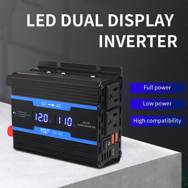 XUYUAN 12V To 110V Car-Modified Sine Wave Inverter 500W With Display Screen