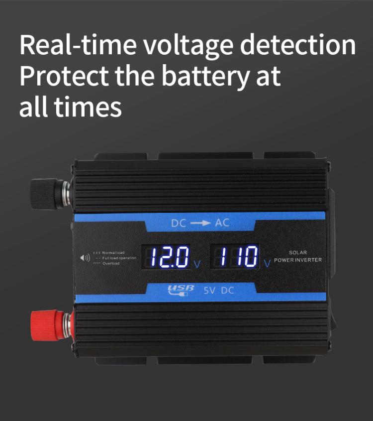 XUYUAN 12V To 110V Car-Modified Sine Wave Inverter 500W With Display Screen