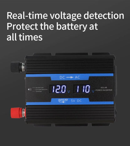 XUYUAN 12V To 110V Car-Modified Sine Wave Inverter 500W With Display Screen