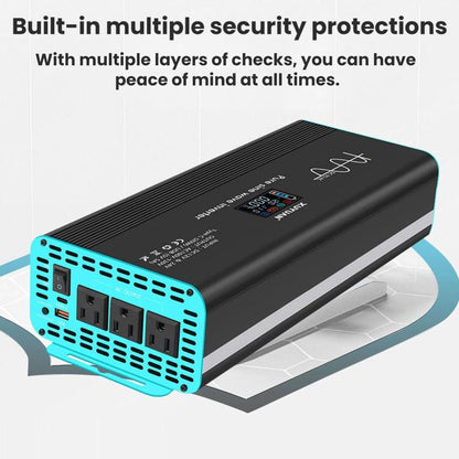 XUYUAN 12V/24V To 110V Pure Sine Wave Inverter, US Plug, 800W, 1400W, 2000W, 3000W