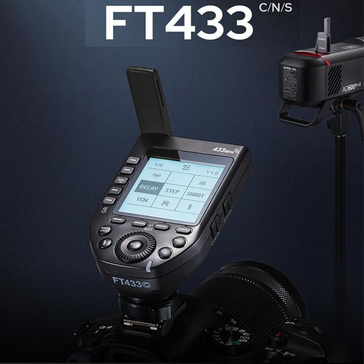 2-Piece Set High-Speed Trigger System DSLR Hot Shoe Flash Transmitter+Receiver, Godox FT433 C For Canon Version, Godox FT433 N Nikon Version, Godox FT433 S Sony Version