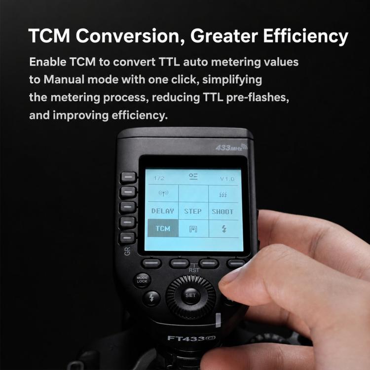 2-Piece Set High-Speed Trigger System DSLR Hot Shoe Flash Transmitter+Receiver, Godox FT433 C For Canon Version, Godox FT433 N Nikon Version, Godox FT433 S Sony Version