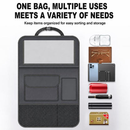 BY-1608 Oxford Cloth Car Seat Back Storage Bag Foldable Vehicle Dining Table Backseat Organizer, BY-1608
