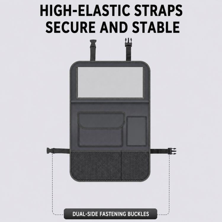 BY-1608 Oxford Cloth Car Seat Back Storage Bag Foldable Vehicle Dining Table Backseat Organizer, BY-1608