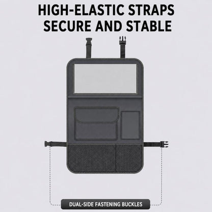BY-1608 Oxford Cloth Car Seat Back Storage Bag Foldable Vehicle Dining Table Backseat Organizer, BY-1608