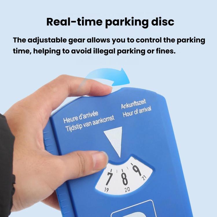BY-1865 European Car Temporary Parking Sign Snow Shovel Multifunctional Parking Timer, 1 Coin + Tread Scale, 3 Coins