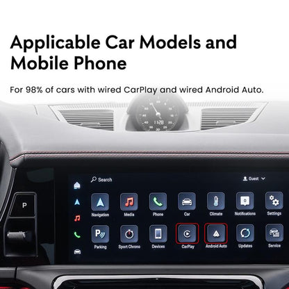 MMB WJAN-Q8W Universal Wireless CarPlay Adapter Plug-And-Play Wired To Wireless Smart Box, 8+128G Hong Kong, Macau, Taiwan+Eurasian, 8+128G 5G Hong Kong, Macau, Taiwan+Eurasian