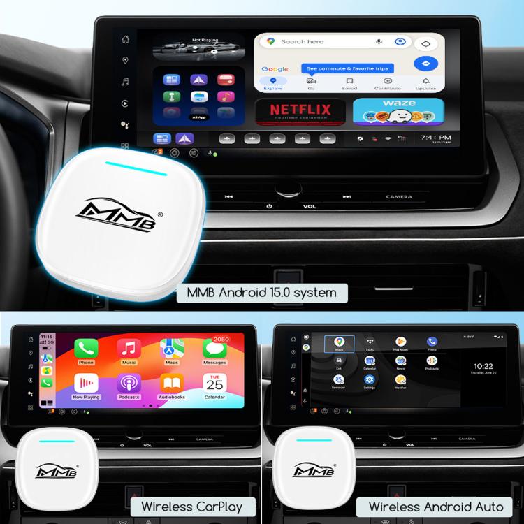 MMB WJAN-Q8W Universal Wireless CarPlay Adapter Plug-And-Play Wired To Wireless Smart Box, 8+128G Hong Kong, Macau, Taiwan+Eurasian, 8+128G 5G Hong Kong, Macau, Taiwan+Eurasian