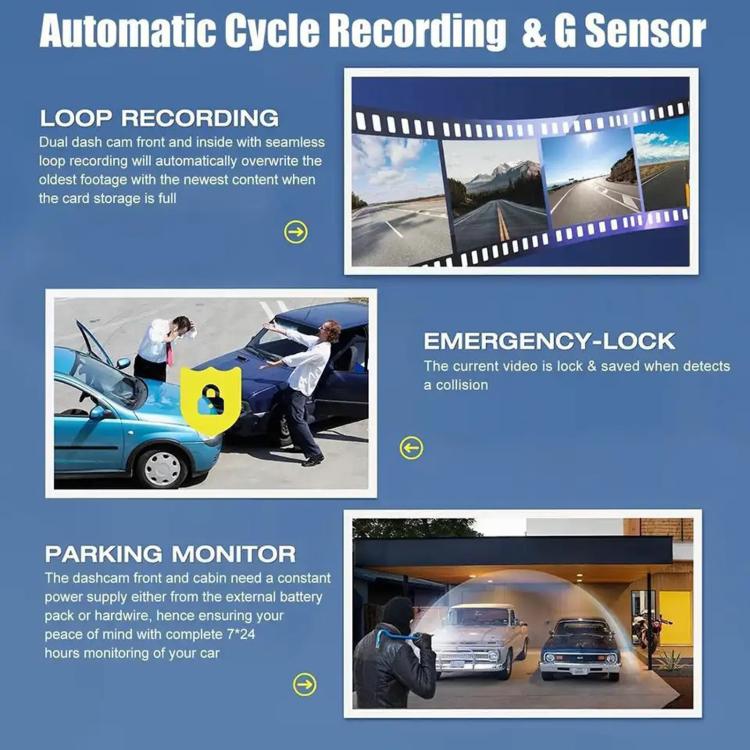 A52 2K HD Infrared Night Vision Dash Cam WIFI Connected Vehicle Camera, Front+Left+Inner+Right, Front+Left+Inner+Right+Rear