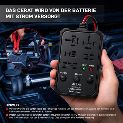 12V 24V Automotive Relay Tester 5-Socket Universal 4-Pin & 5-Pin Auto Relay Diagnostic Tool