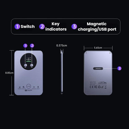 FW922H AI Smart Card Voice Recorder For Office Meetings 152 Languages Recognition Magnetic Suction Audio Recorder, FW922H
