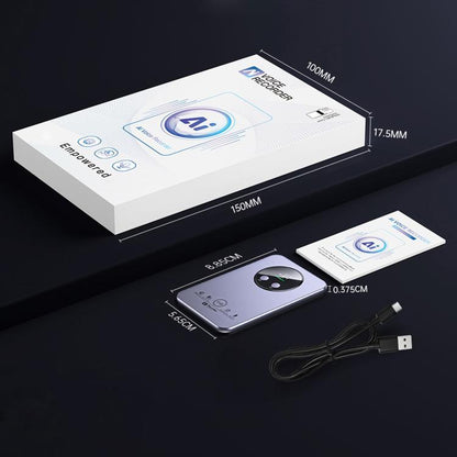 FW922H AI Smart Card Voice Recorder For Office Meetings 152 Languages Recognition Magnetic Suction Audio Recorder, FW922H
