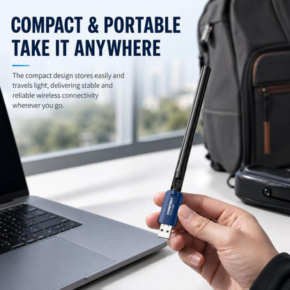 COMFAST CF-733BF WiFi 6 Bluetooth 5.4 USB Adapter AX900 Dual Band Wireless Network Card, CF-733BF