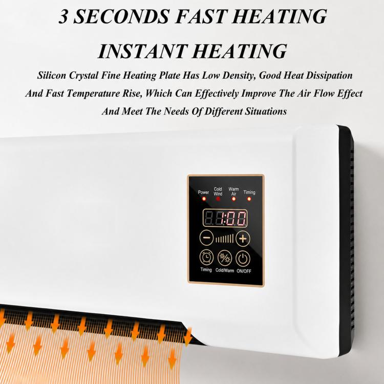 Wall Mounted Air Conditioner Fan Household Cooling & Heating Fan Electric Heater, EU Plug, UK Plug, US 110V 2-Pin Plug, US 110V 3-Pin Plug, AU Plug, Natural Gentle Breeze US 3-Pin Plug