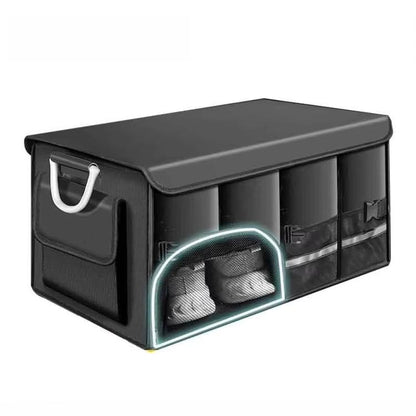 55L Car Trunk Storage Box Shoe Storage Essentials, 55L With Shoes Storage Slot