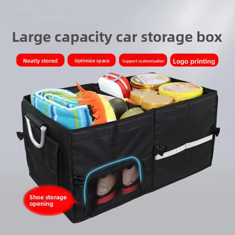 55L Car Trunk Storage Box Shoe Storage Essentials, 55L With Shoes Storage Slot