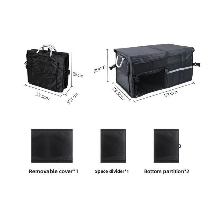 55L Car Trunk Storage Box Shoe Storage Essentials, 55L With Shoes Storage Slot