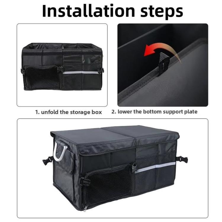 55L Car Trunk Storage Box Shoe Storage Essentials, 55L With Shoes Storage Slot