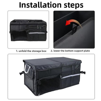55L Car Trunk Storage Box Shoe Storage Essentials, 55L With Shoes Storage Slot