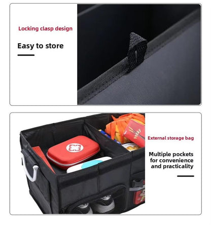 55L Car Trunk Storage Box Shoe Storage Essentials, 55L With Shoes Storage Slot