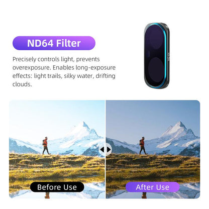 For Insta360 Luna Ultra aMagisn Magnetic Lens Filter, Adj CPL/UV/Black Mist/VND2-32/LPR, Adj CPL/UV/Black Mist/VND2-32, Adj CPL/VND2-32, ND8/16/32/64/128, Adjustable CPL Filter, 1/4 Black Diffusion, LPR, VND2-32, ND8, ND16, ND32, ND64, ND128, 6-Point Star