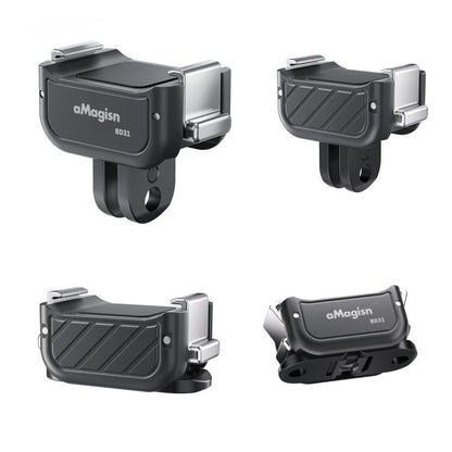 aMagisn Dual-Interface Quick Release Mount for DJI Pocket 4 / 3, Standard Mount, Charging Mount