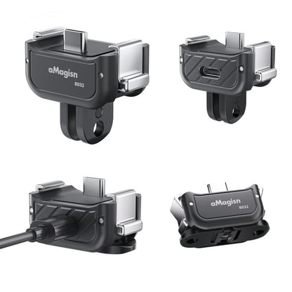 aMagisn Dual-Interface Quick Release Mount for DJI Pocket 4 / 3, Standard Mount, Charging Mount