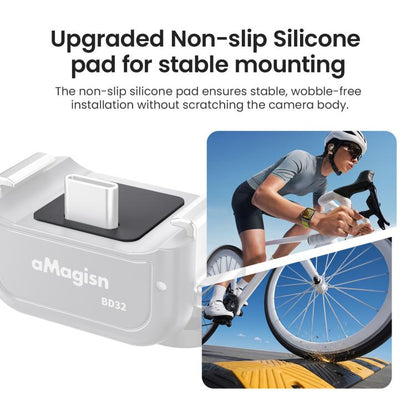 aMagisn Dual-Interface Quick Release Mount for DJI Pocket 4 / 3, Standard Mount, Charging Mount